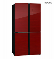Холодильник Hiberg RFQ-500DX NFGR inverter, красный