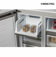 Холодильник Hiberg RFQ-600DX NFGС inverter, серый