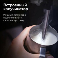 Кофеварка рожковая BQ CM2000, стальной/черный