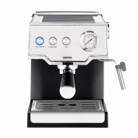 Кофеварка рожковая Centek CT-1167, серебристый/черный