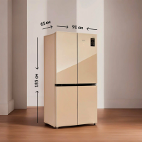 Холодильник Tesler RCD-545I BEIGE GLASS, бежевый