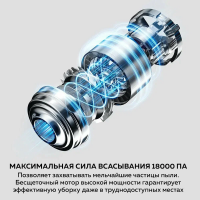 Пылесос вертикальный беспроводной Xiaomi Vacuum Cleaner G20 Lite EU, белый/оранжевый