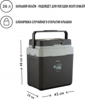 Автомобильный холодильник Tesler TCF-2515, серый