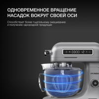 Миксер планетарный Hyundai HYM-S8551 1600Вт, серебристый