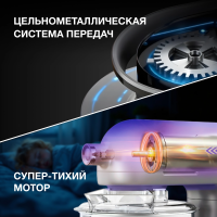 Миксер планетарный Hyundai HYM-S8551 1600Вт, серебристый