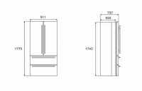 Холодильник Bertazzoni REF904FFNXTC, нержавеющая сталь