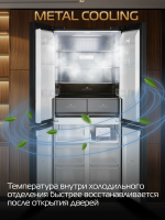 Холодильник Hiberg i-RFQ 630G B, черный