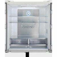 Холодильник Hiberg RFQ-555DX NFGW, белое мерцающее стекло