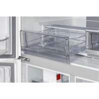 Холодильник Hiberg RFQ-555DX NFGW, белое мерцающее стекло