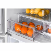 Холодильник Hiberg RFQ-555DX NFGW, белое мерцающее стекло