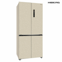 Холодильник Hiberg RFQ-600DX NFYm Inverter Cross Door, бежевый мрамор