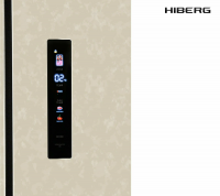 Холодильник Hiberg RFQ-600DX NFYm Inverter Cross Door, бежевый мрамор
