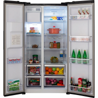 Холодильник Hiberg RFS-650DX NFB inverter, черный