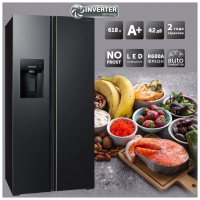 Холодильник Hiberg RFS-650DX NFB inverter, черный
