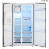 Холодильник Hiberg RFS-650DX NFGW Inverter, белое стекло