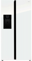 Холодильник Hiberg RFS-650DX NFGW Inverter, белое стекло
