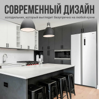 Холодильник Tesler RSD-537BI SPARKLING WHITE, белый