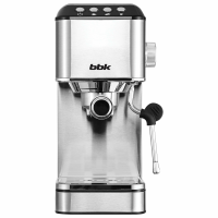 Кофеварка рожковая BBK BCM1501, серебристый