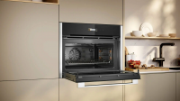 Компактный электрический духовой шкаф с СВЧ Neff C24MR21N0 (без фурнитуры) черный