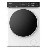 Стиральная машина с паром Hiberg i-DDQ11-1014 W, белый/черный
