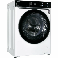 Стиральная машина с паром Hiberg i-DDQ11-1014 W, белый/черный