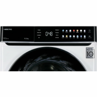 Стиральная машина с паром Hiberg i-DDQ11-1014 W, белый/черный