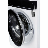 Стиральная машина с паром Hiberg i-DDQ11-1014 W, белый/черный