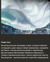 Стиральная машина с паром Hiberg i-DDQ11-1014 W, белый/черный