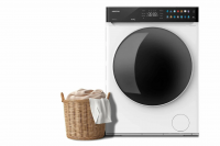 Стиральная машина с паром Hiberg i-DDQ11-1014 W, белый/черный