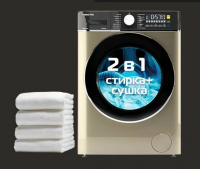 Стиральная машина с сушкой HIBERG i-DDQ8-10614 G Inverter, золотистый/черный