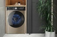 Стиральная машина с сушкой HIBERG i-DDQ8-10614 G Inverter, золотистый/черный