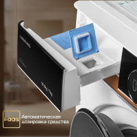 Стиральная машина с сушкой HIBERG i-DDQ10-10714 W Inverter, белый/черный