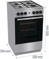 Плита газовая Gorenje GGI5A21XJ, серебристый