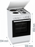 Плита комбинированная Gorenje GK5A12WG, белый