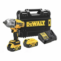 Гайковерт аккумуляторный ударный DEWALT DCF900P2T-QW, 18V ЗУ, 2 АКБ 5Ач, кейс TSTAK