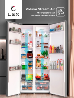 Холодильник Lex LSB530BLID WIND, черный/рисунок