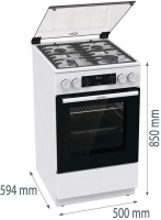 Плита газовая Gorenje GGI5C23WF, белый