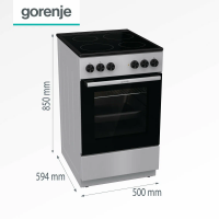 Плита электрическая Gorenje GEC5A12SG, серебристый/черный