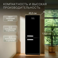 Холодильник Tesler RB-107 BLACK, черный