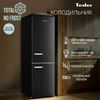 Холодильник Tesler RB-335 BLACK, черный