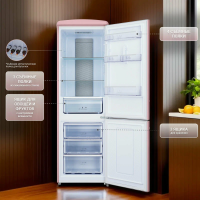 Холодильник Tesler RB-335 DUSTY ROSE, розовый