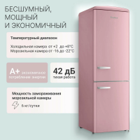 Холодильник Tesler RB-335 DUSTY ROSE, розовый