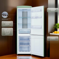 Холодильник Tesler RB-335 MINT GREEN, зелёный