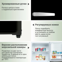 Холодильник Tesler RT-110 BLACK, черный