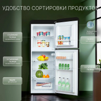 Холодильник Tesler RT-110 BLACK, черный