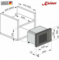 Встраиваемая микроволновая печь Kaiser EM 2510