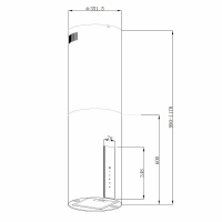 Вытяжка островная Korting KHA 35808 DW Cylinder, белый