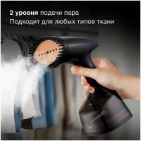 Отпариватель ручной Hyundai H-HS01820, черный/золотистый