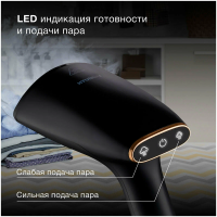 Отпариватель ручной Hyundai H-HS01820, черный/золотистый