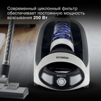 Пылесос Hyundai HYV-C1995 1800Вт, белый/черный